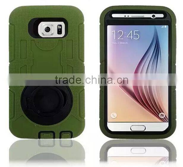 Hybrid Heavy Duty Ring Holder Protective Case For Samsung Galaxy S6 Cover