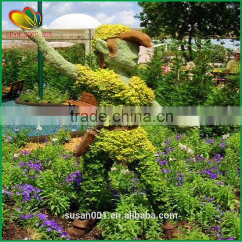 cheap wholesale artificial cartoon topiary animals grass animal