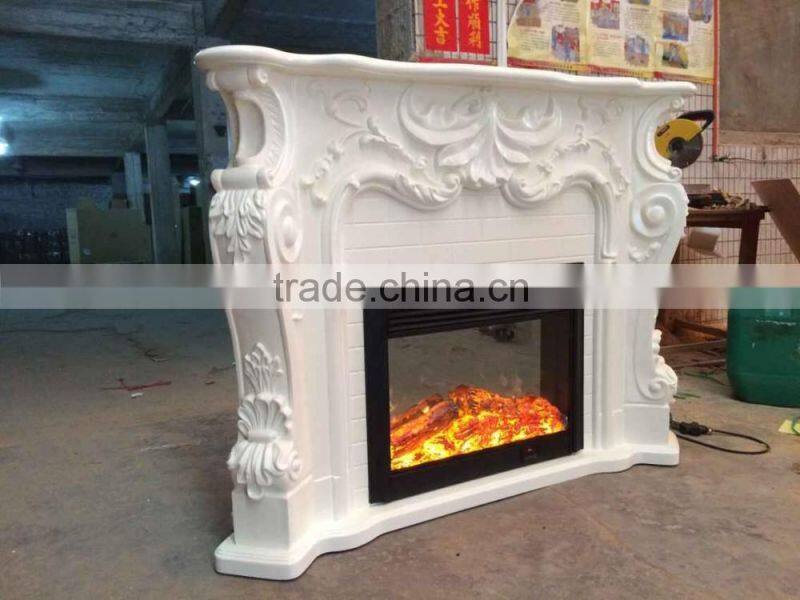 french style decorative electric fireplace and mantel