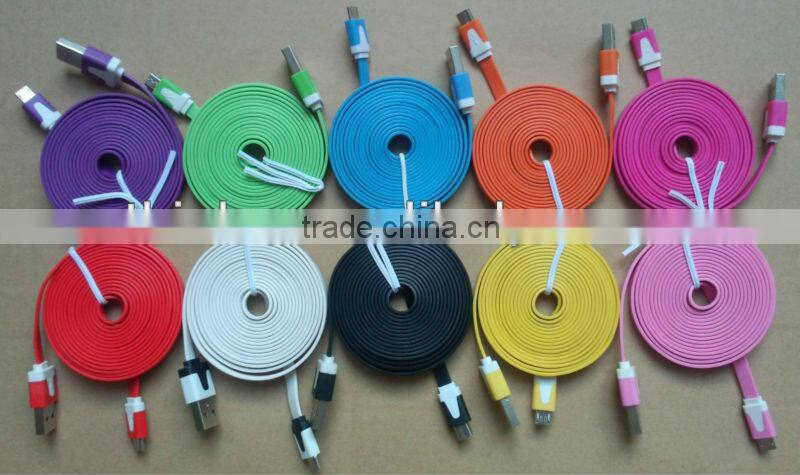 New flat cable micro usb cable used for all kinds of android smart phones