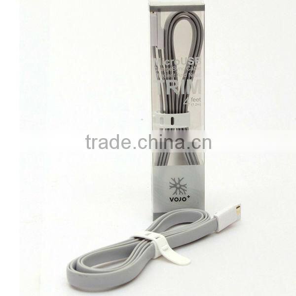 Colorful noodle flat usb data charger cable for nexus for all kinds of android smart phones