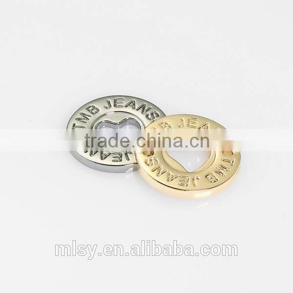 Metal bag label Custom metal logo labels for handbags for ladies dress