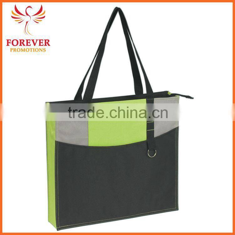 Hot Selling Exposition Conference Tote Bag With Pen Loop And Key Ring