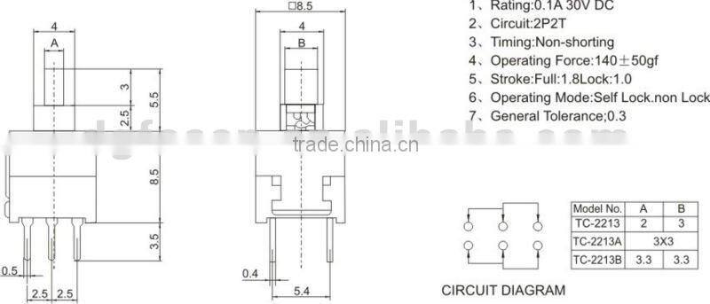 key operated switch PB-22E06