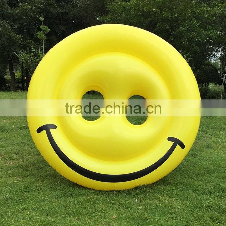 factory sale high quality 3 person vinyl inflatable pretzel pool float swim ring float