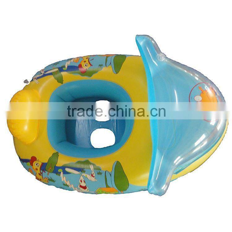 China supplier cartoon inflatable baby air boat,inflatable baby ride-on boat