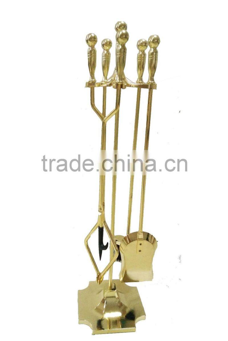 5 piece Fireplace Tool companion sets in Modern black Finish