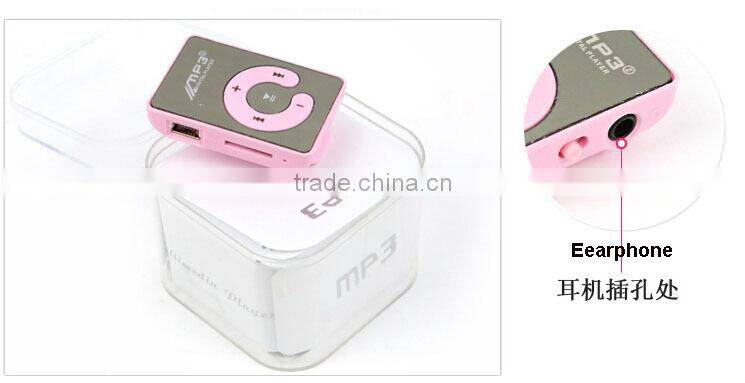 very cheap "C" button mirrorno screen plastic digital mp3 player with Free logo print