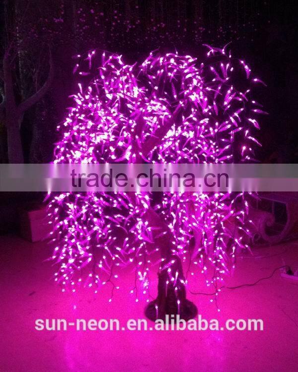 Outdoor Waterproof Artificial Led Weeping Willow Tree Lighting/ Led Lighted Willow Tree Lights