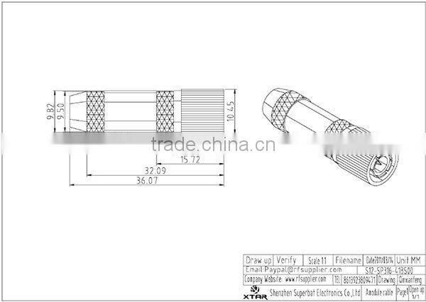 75 Ohm 1.6/5.6 rf connector Plug Straight Crimp for RG 316,LMR 100
