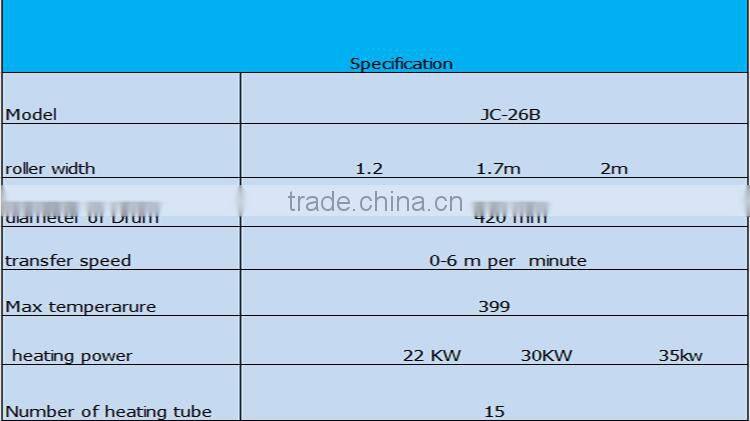 1.7m 420mm drum multi-function auto rotary heat transfer machine