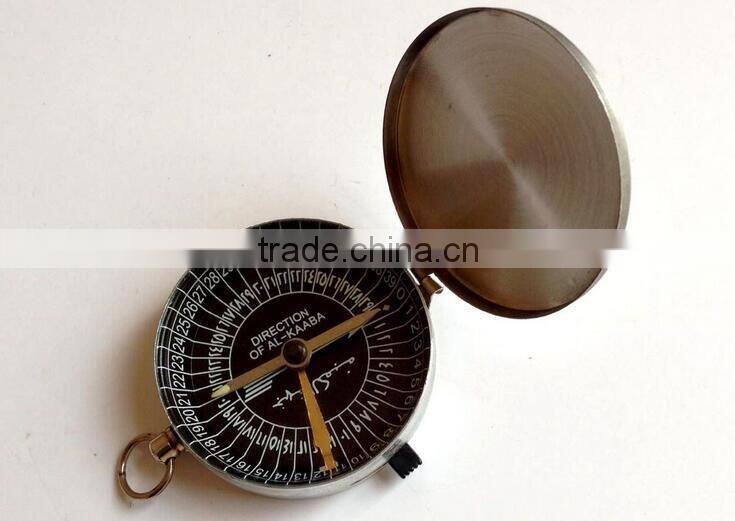 Muslim keychain qibla pocket compass Metal Case
