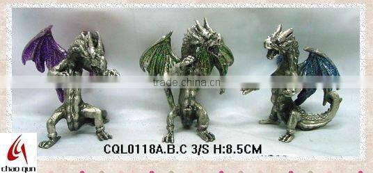 2012 pewter strong dragon statue