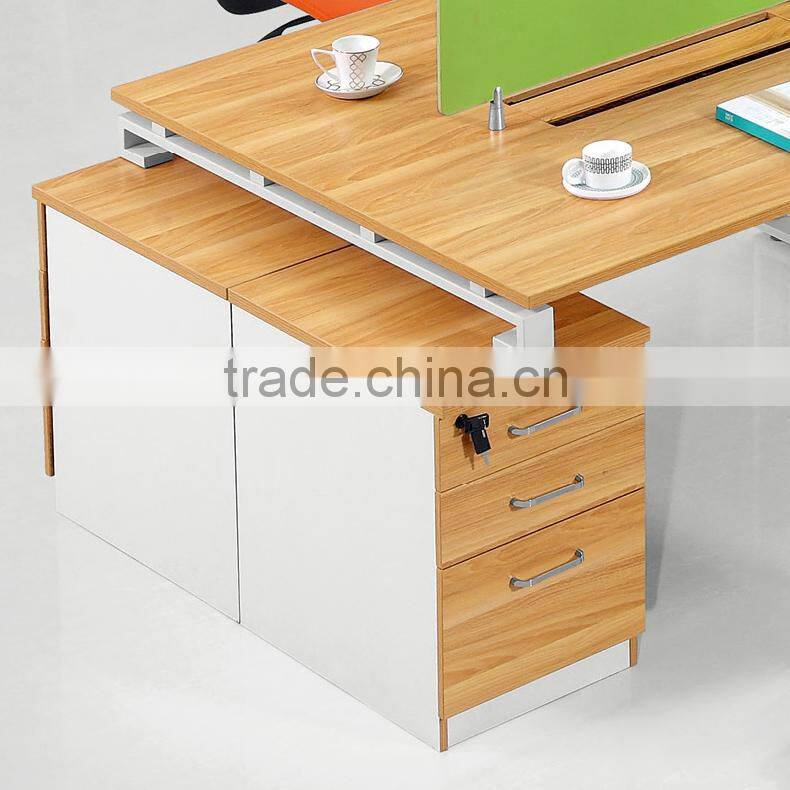 Quanya office 2 person desk wood laptop desk mdf furniture two person desk furniture