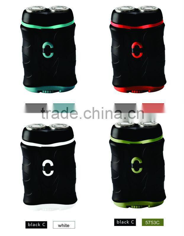 Black men's electric shaver 2-blades electric razor good for travel