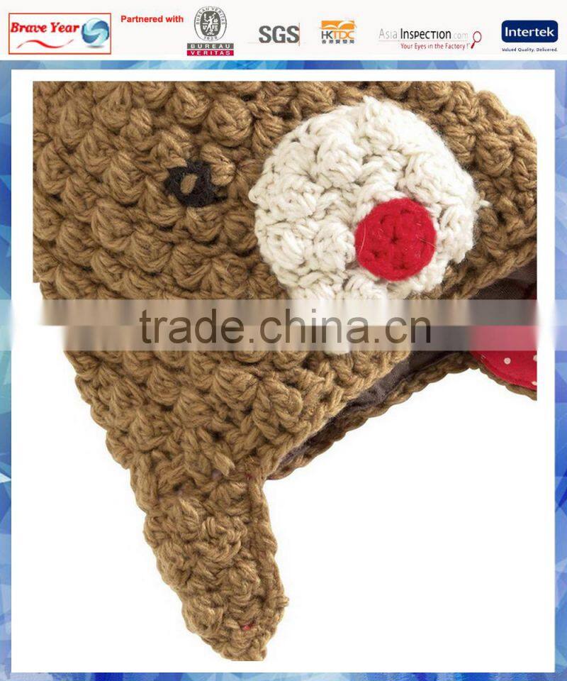 kids cute reindeer animal hats hand knitted hat