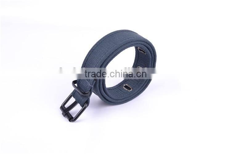 3.8cm Fabric Belt With Alloy Pin Buckle Big Flat Hole Fabric Belt