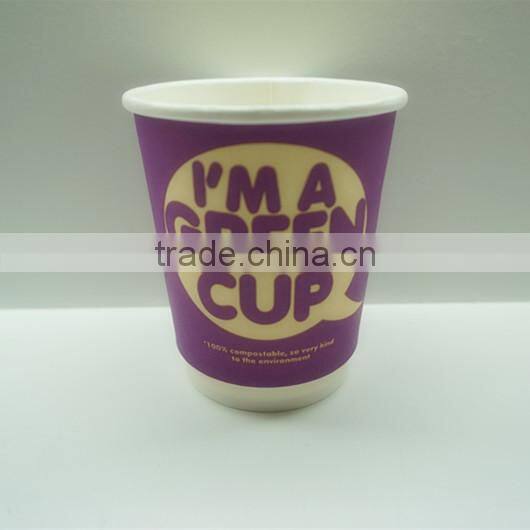 12oz Eco-friendly PLA Double Wall Compostable cups