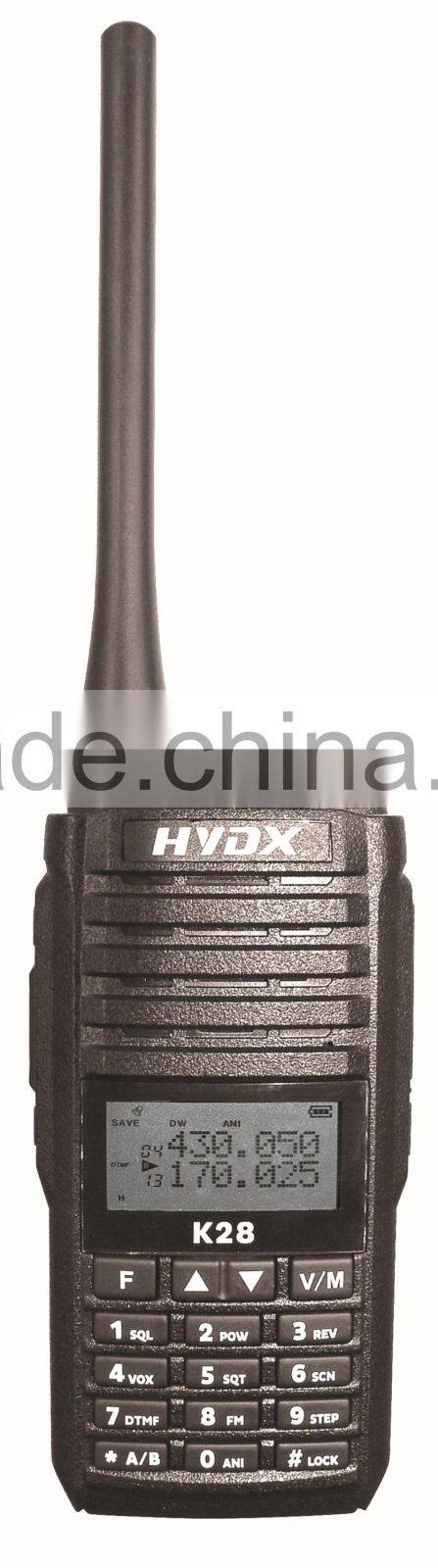 dual band display/standby/working transceiver with Morse Code and High Light Lamp