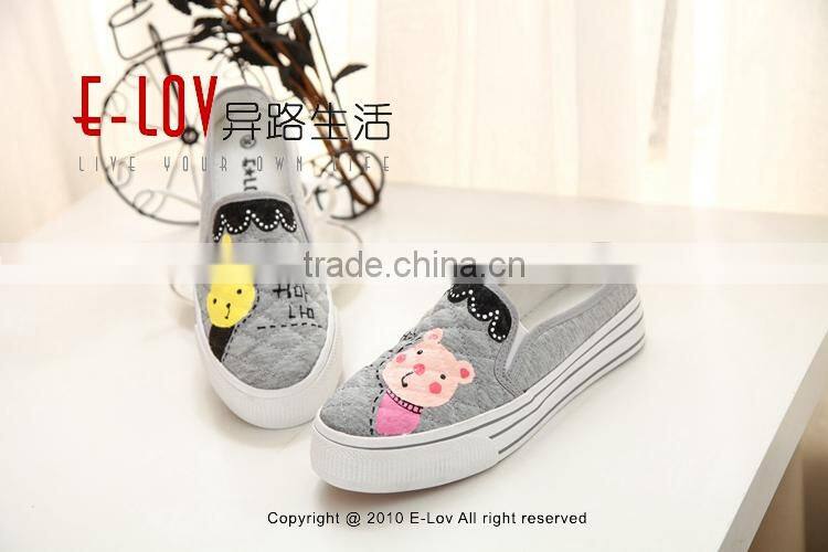 NO.WBT015G Hot sales high quality gray canvas shoes