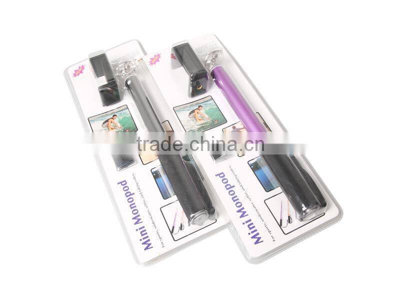 Promotion Aluminum Alloy Handheld Extendable Selfie Stick Monopod For SLR / Digital Camera for Phone