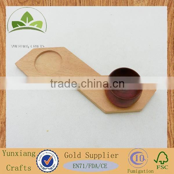 funny wooden glass base, beech wood base