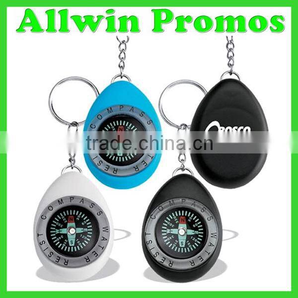 Promotional Mini Plastic Compass with Lanyard Keychain