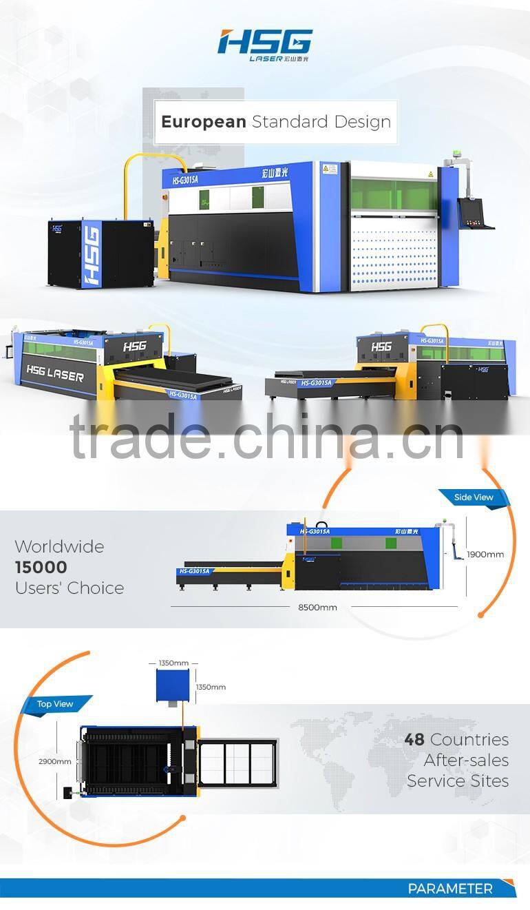 HSG Manufacturer Fiber Steel Laser Cutting Machine Price HS-G3015A