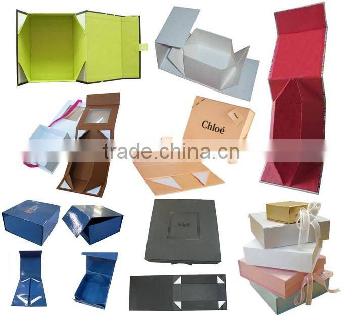 customed rectangular foldable gift box with window