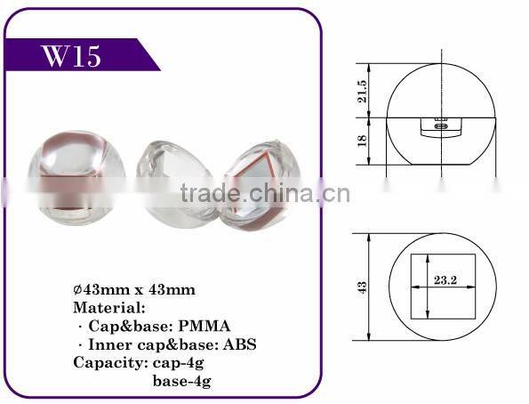 Shiny Ball Shape Lip Balm Lip Gloss OEM make your own lip gloss