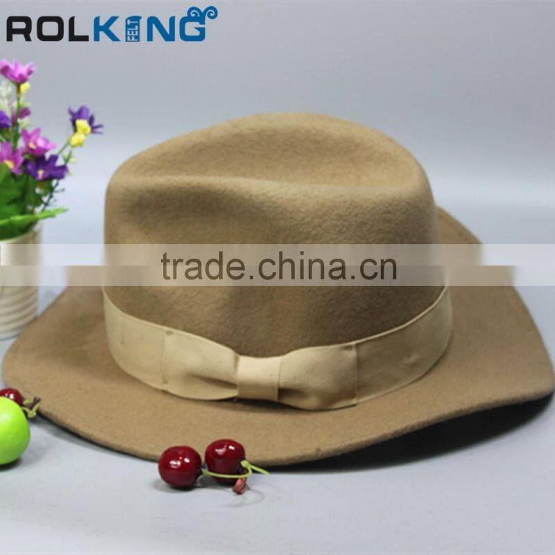 China wholesale Wide Brim Fedora Hat Winter Wool Felt Men Fedora Hat
