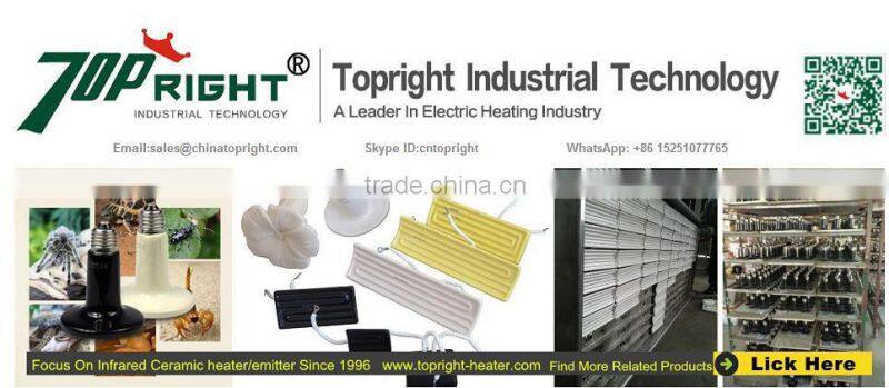Electric quartz far infrared heating element for vacuum forming heater