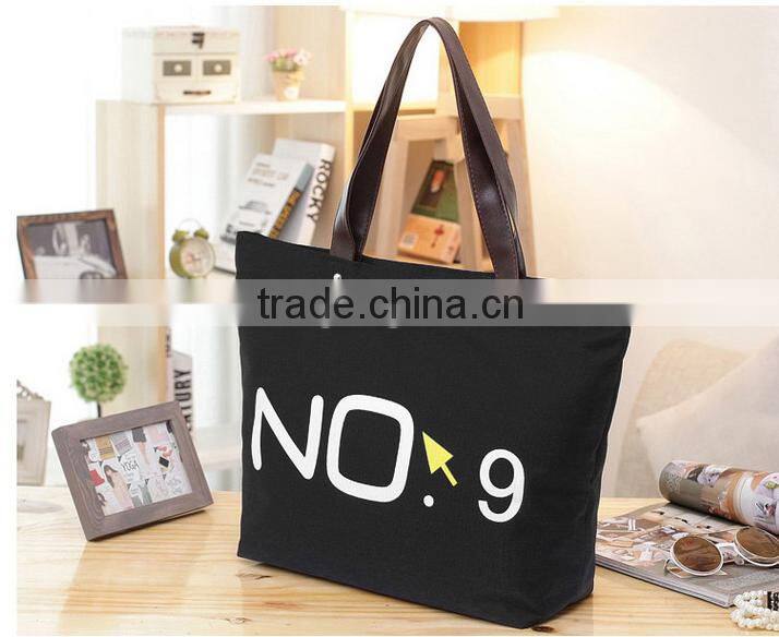Beautiful printed cotton canvas tote bag, OEM production canvas tote bag