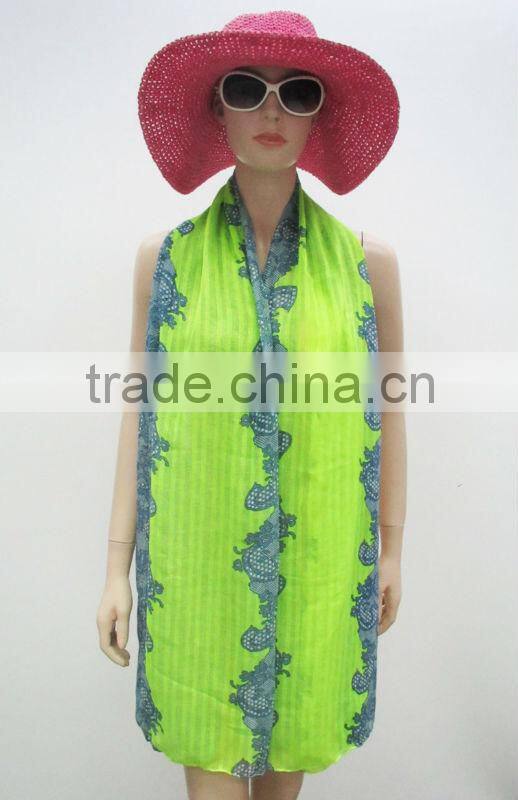 Fashion stripe scarf,Polyester voile shawl,Accessories