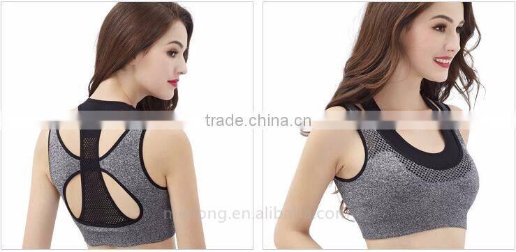 Latest hot selling custom make top quality breathable mesh yoga bra