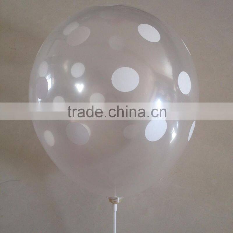 transparent latex balloon with foam /confetti