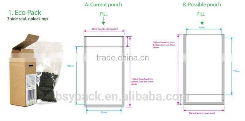 500g coffee bag with side gusset small gift flat bottom plastic bags