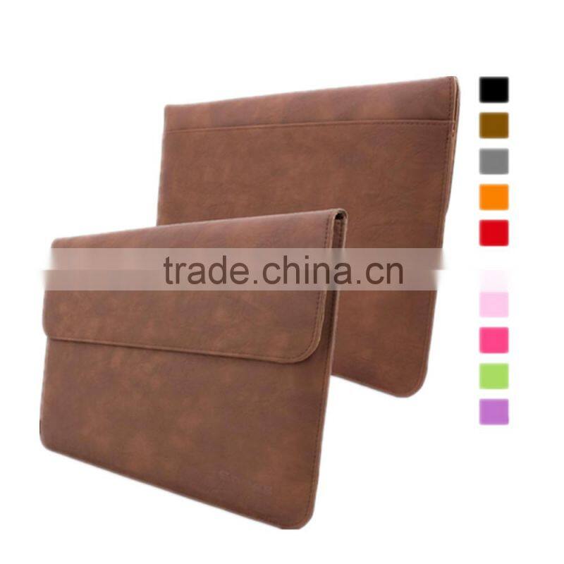New design hot selling crystal pu leather sleeve for macbok air