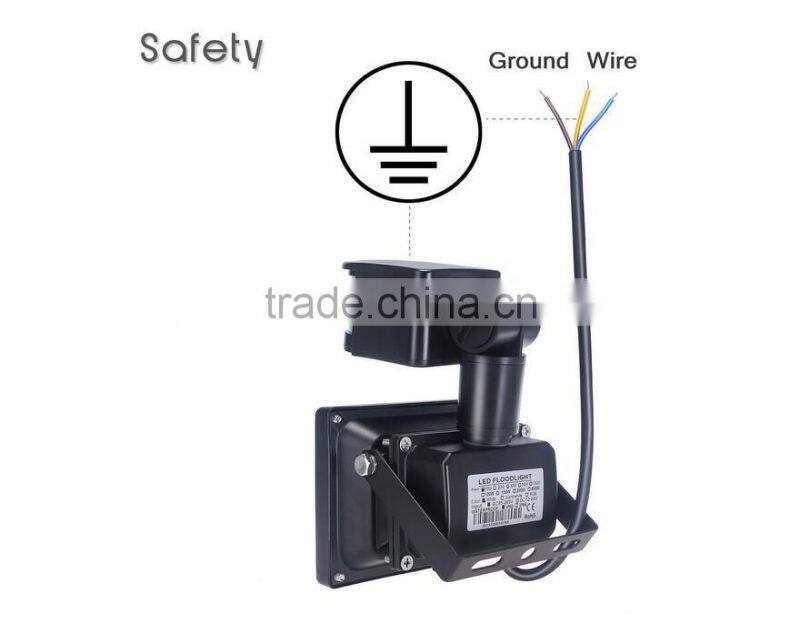 30W PIR Motion sensor led flood light Warm White 2800-3200K IP65 Waterproof 1800-2700LM Outdoor Garden Led Light
