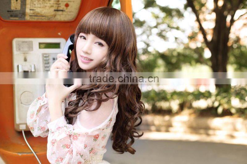 Heat Resistant Fibre fashion synthetic wig long