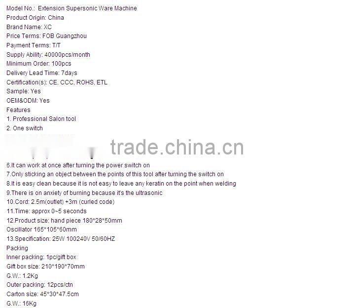 ultrasonic Hair Connector