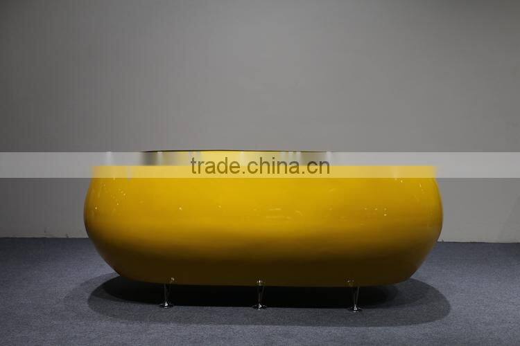 fiberglass 2 seater standing half ball sofa chair