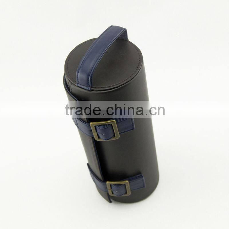 Chivas cylindrical leather wine bag carrier