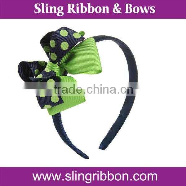 Polka Dot Grosgrain Ribbon Hair Accessories Headband