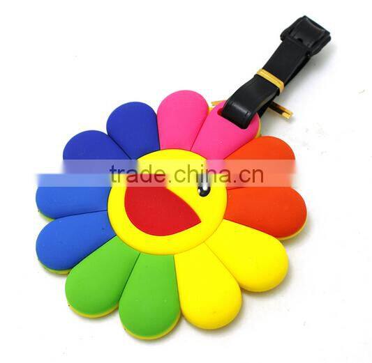 OEM Cartoon promotion gifts pvc custom shape luggage tag