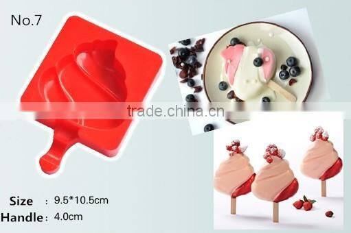 2016 Hot summer gadget silicone Popsicle mold,cute ice cream tools