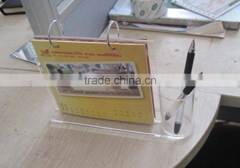 2016 new design clear acrylic calendar display stand