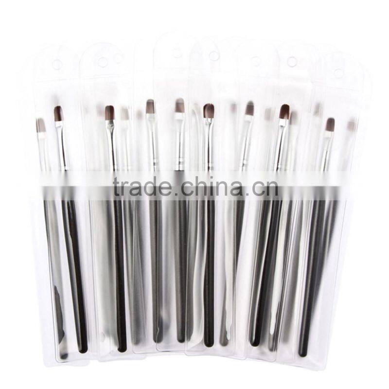 Fashion 1Pcs Black Wooden Alloy Make Up Brush Professional Lipbrush Eyeshadow Makeup Brush