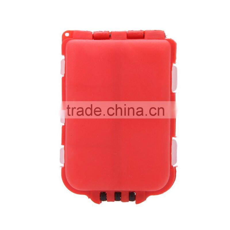Fishing Tackle Box 10 Compartments Small Size for Fishing Hooks Swivels Beads etc Red