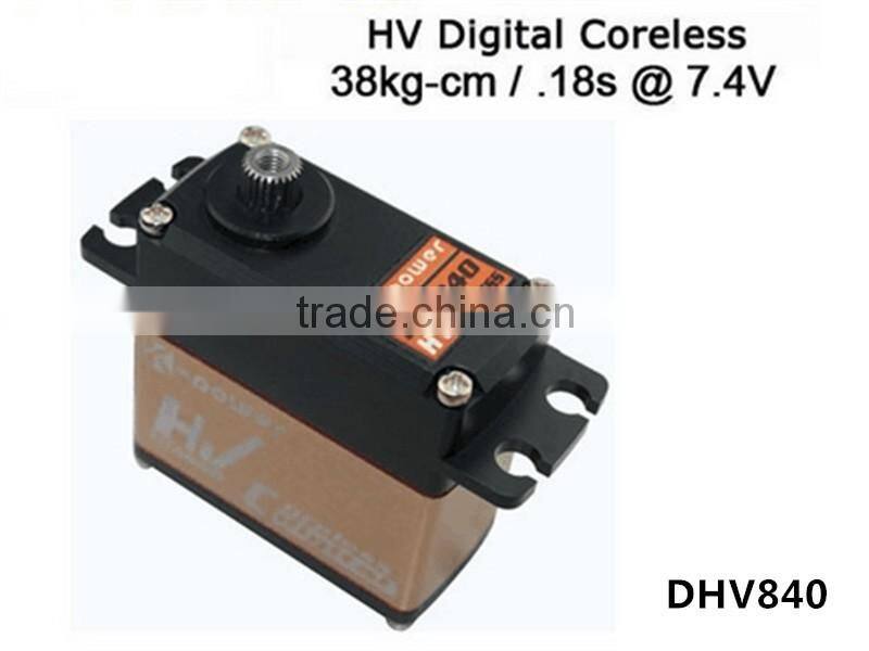 Precision DHV840 High torque coreless motor servo/high voltage titanium gear servo/digital servo for helicopter